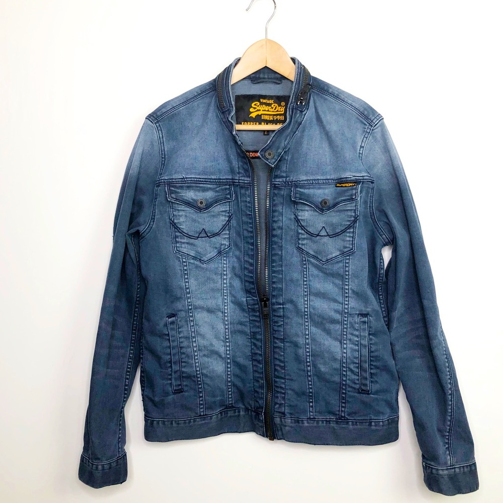 Super Dry copper black denim, men’s jean jacket